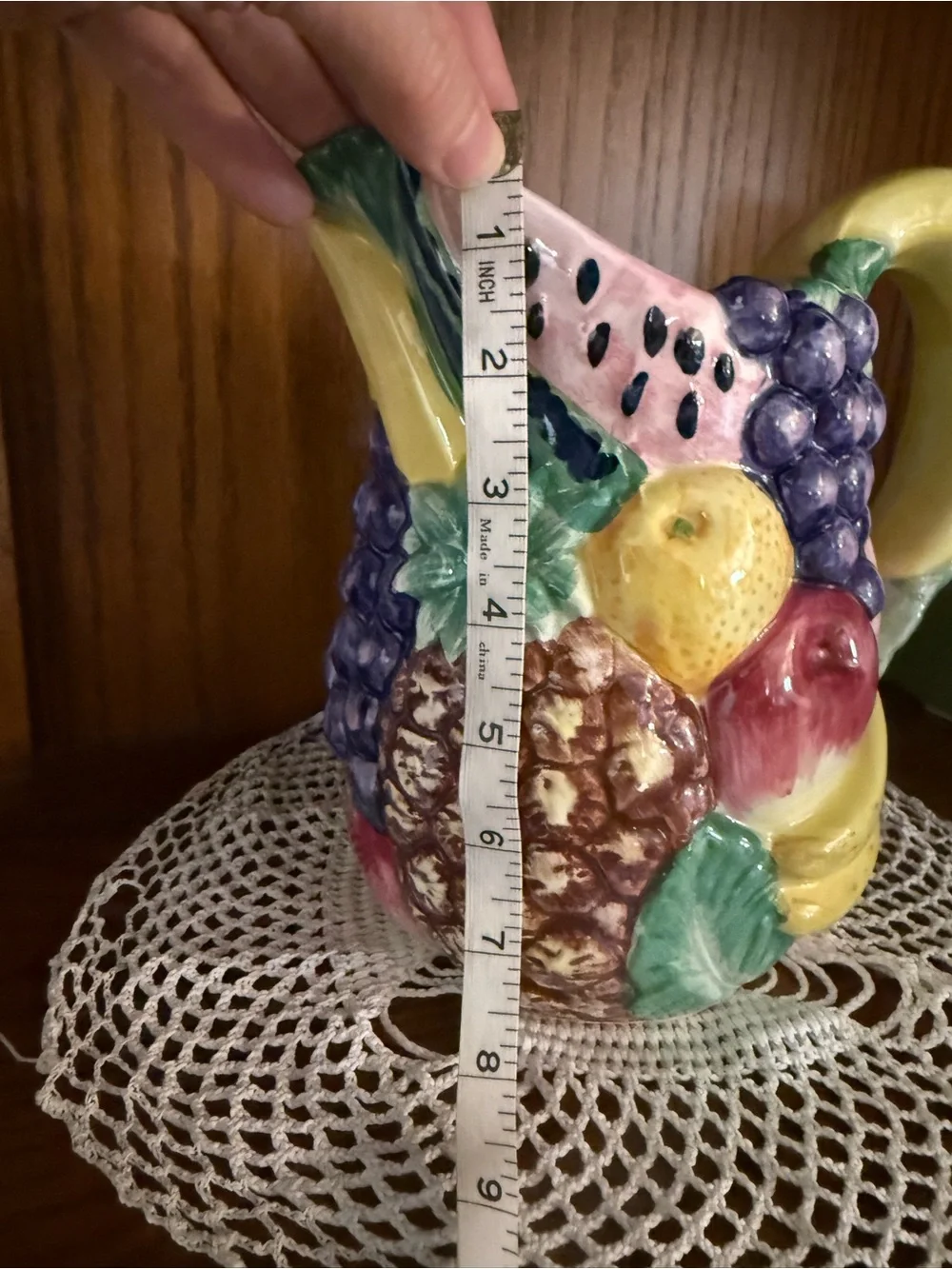 Vintage Takahashi San Francisco hand painted ceramic pitcher/ vase